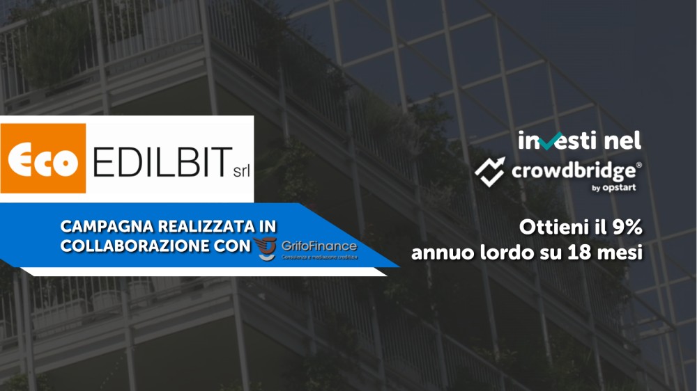 Campagna equity crowdfunding ECOEDILBIT-18 MESI