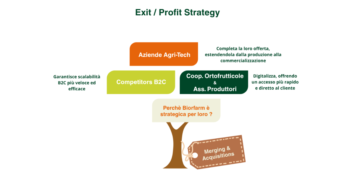 grafico exit-profit strategy della campagna equity crowdfunding di biorfarm