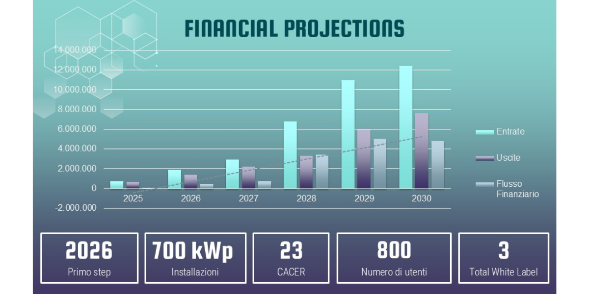 immagine di delle financial projections del perché investire per la campagna di equity crowdfunding di Hub Project Italia