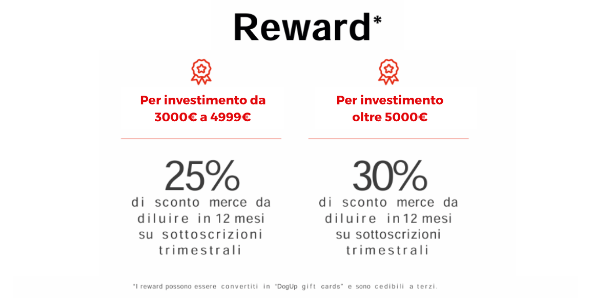 immagine reward con descrizione per la campagna di equity crowdfunding di dogup secondo round