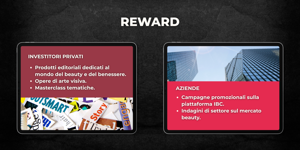 immagine reward per la campagna di equity crowdfunding di Italian Beauty Community su Opstart